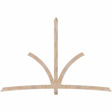 Ekena Millwork Davenport Smooth Timber Gable Bracket, Douglas Fir, 108"W x 72"H x 3 1/2"D x 3 1/2"F, 16/12 Pitch GBW108X72X0404DAV00SDF